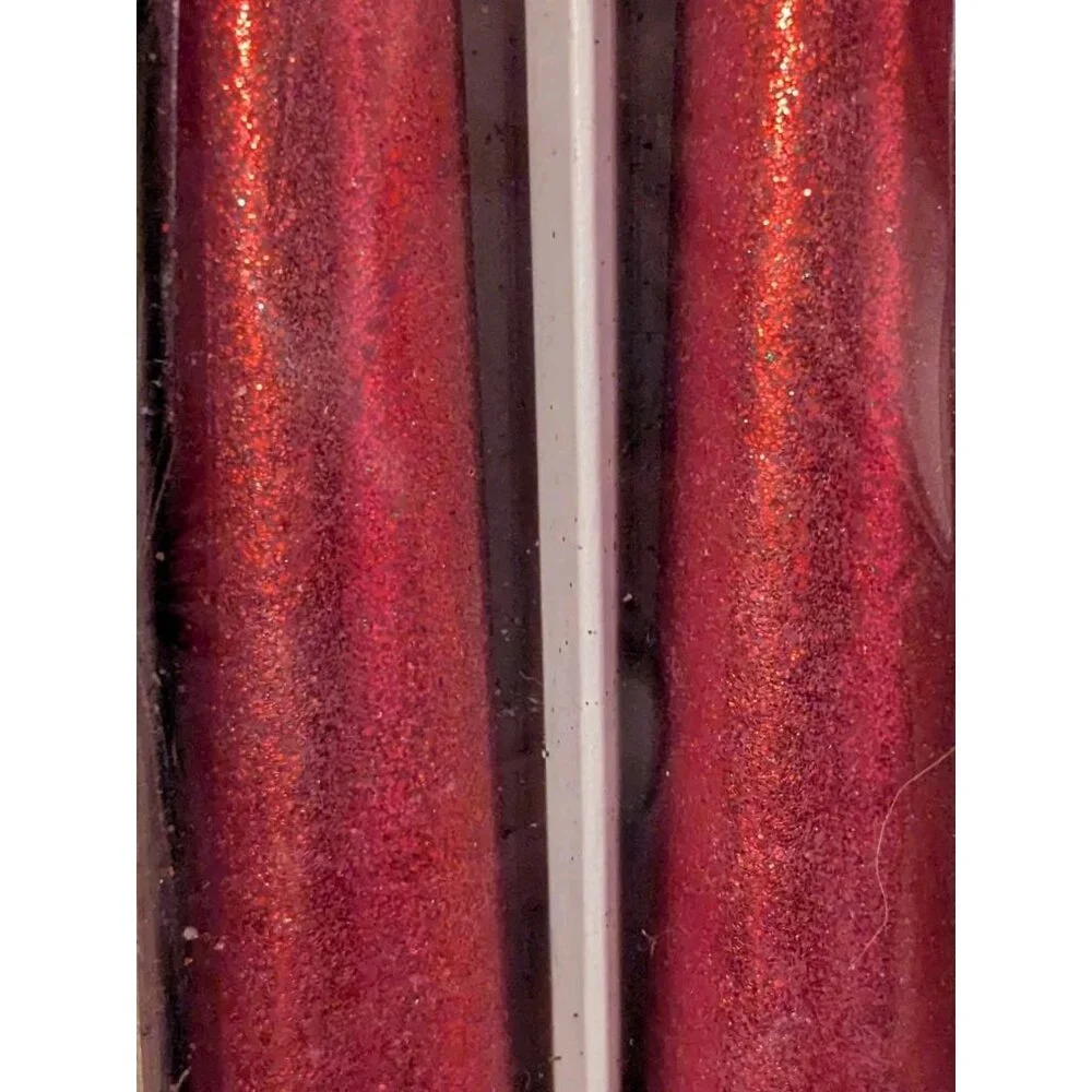 NOS Candles Glitter Taper Joy Brite Holiday Christmas Red 10